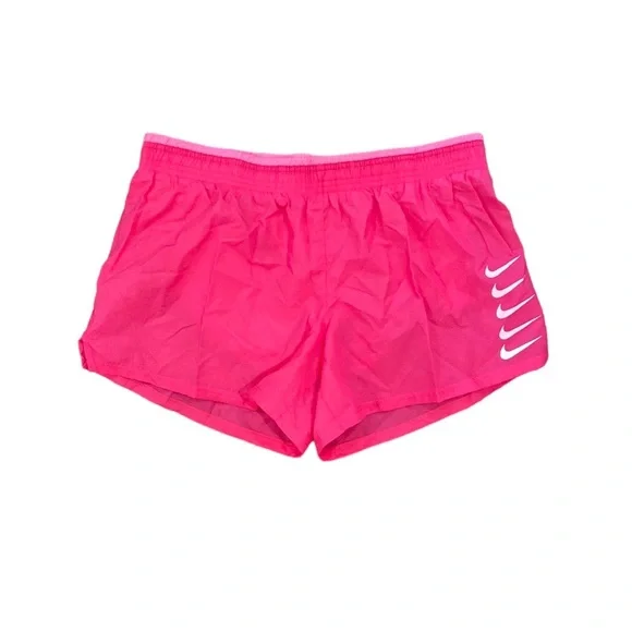 NIKE Swoosh Shorts Run Pink Brief-Lined RunninG (DJ0927-607)  Women’s Size Large - Picture 3 of 8